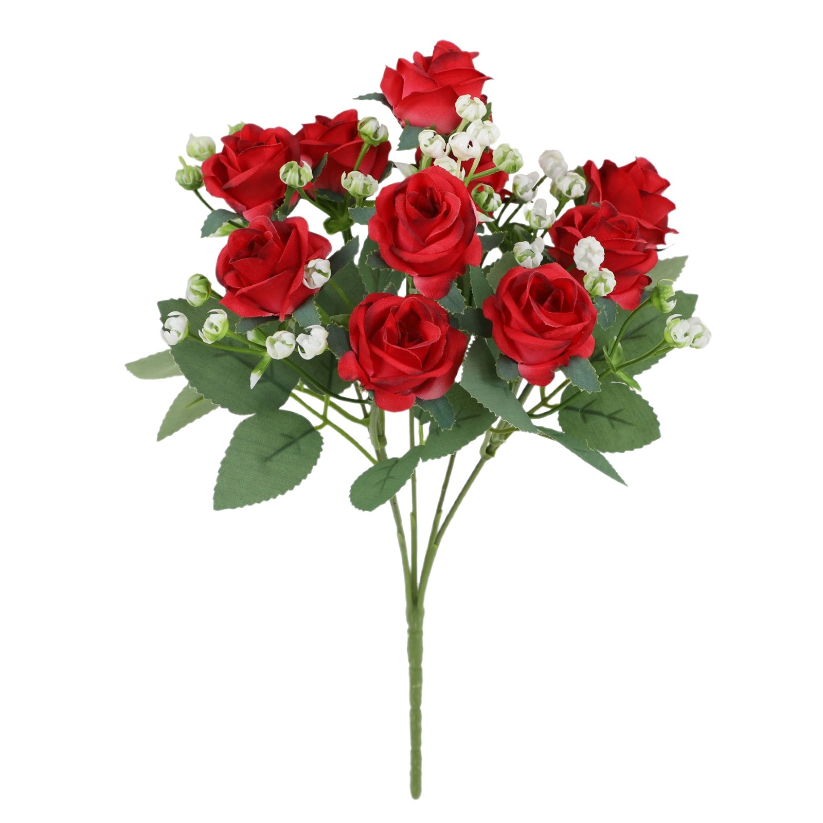 thumbnail image 2 of Simulación Rosa Flor de Seda Rosa Decoración del Hogar Adornos Atmósfera Primaveral Diseño Simulación Verde Exquisito Simulación Flores., 2 of 2